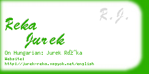 reka jurek business card